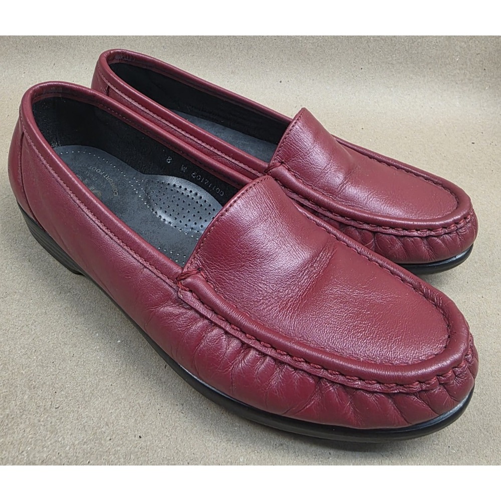 SAS Shoes (Sz 8 W) Simplify Red Loafer Shoes Womens Tripad comfort